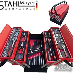 Сгъваем метален куфар с инструменти 86 части StahlMayer