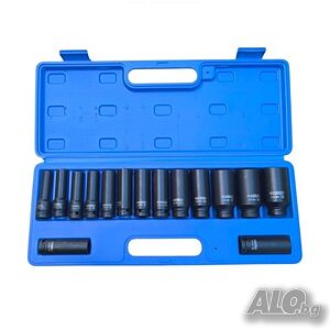 Комплект ударни вложки 1/2″ удължени 12-стенни (10 - 32 мм) 15 части HAWEK