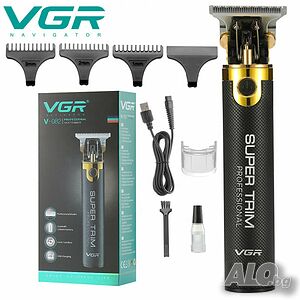 Професионален тример VGR V-082 de LUX за стайлинг с USB зареждане и 4 различни приставки