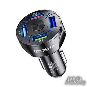 Универсално USB зарядно с 4 порта и QUICK CHARGE функция