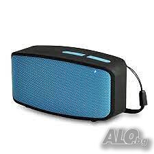 Bluetooth колонка N10, FM радио, литиево-йонна батерия, слот за USB, micro SD CARDAUX, сив