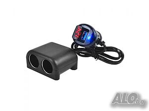 Автомобилен разклонител Olesson 1641, 2 гнезда за запалка, 1xUSB, 10A, 12VDC, 24VDC, 0.75m