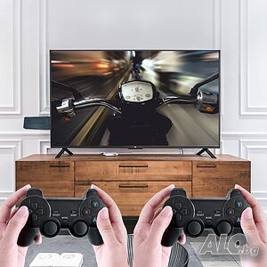 2.4G безжичен контролер Game-Pad TV Video Game Stick (4K Ultra HD Game Stick, черен)