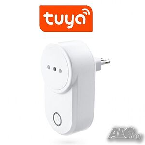 Контакт TUYA Smart Power Plug, Интелигентен, WiFi, 220-240 V, 16 A, Съвместим с AndroidiOS