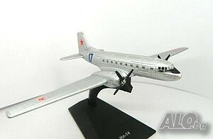 ИЛ-14 самолет от 1950 - мащаб 1:100 на Fabbri моделът е нов в блистер