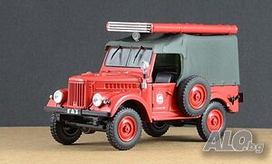 ГАЗ 69 ПМГ-20 пожарникарски 1959 - мащаб 1:43 на DeAgostini моделът е нов в блистер