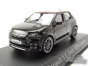 Renault 5 E-Tech 100% Electric 2025 - мащаб 1:43 на Norev моделът е нов в PVC дисплей-кейс