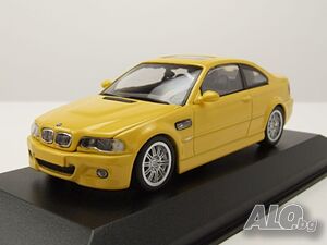 BMW M3 E46 Coupe 2001 - мащаб 1:43 на Maxichamps моделът е нов в PVC дисплей-кейс