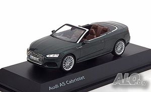 AUDI A5 Convertible Cabriolet 2017 - мащаб 1:43 на Spark смолен модел нов в PVC дисплей-кейс