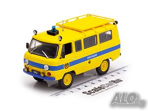 УАЗ-452В Милиция СССР 1965 - мащаб 1:43 на DeAgostini моделът е нов в блистер
