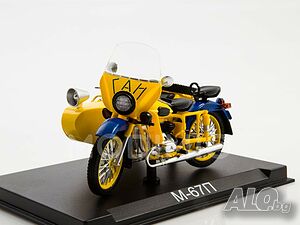 М-67П Урал Милиция мотор с кош - мащаб 1:24 на Наши мотоцикли моделът е нов в блистер