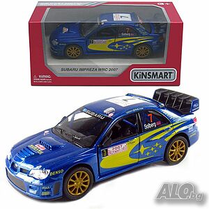 Subaru Impreza WRC 2007 - мащаб 1:36 на Kinsmart моделът е нов в кутия
