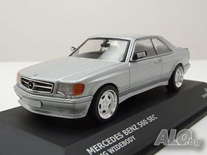 Mercedes 560 SEC AMG Widebody 1990 - мащаб 1:43 на Solido моделът е нов в PVC дисплей-кейс