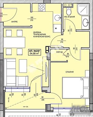 Двустаен апартамент, 65.04 кв.м, област Бургас, гр. Поморие, ул. Тутхон