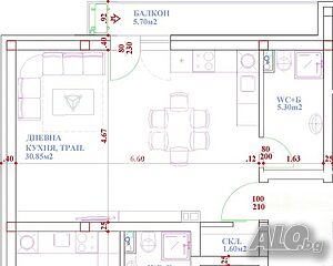 Едностаен апартамент, 58.56 кв.м, област Бургас, гр. Созопол, ул. Одеса
