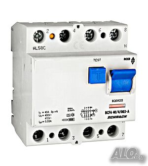 Дефектнотокова защита 40A, 4Р, 30mA, тип A, 6kA