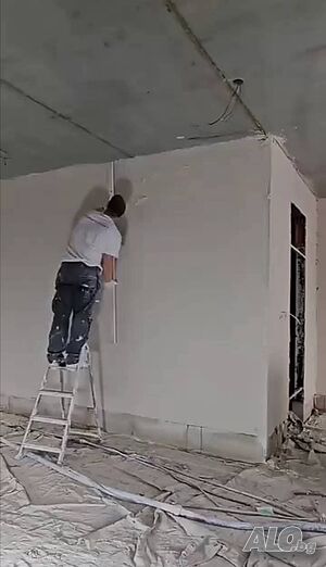 Полагане на машинна мазилка град Пазарджик
