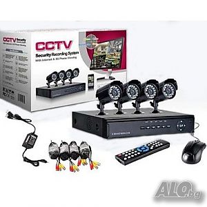 2000 TVL комплект c.c.t.v -hd-dvr 4 канален пълен пакет за видеонаблюдение + 4 камери