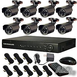 SONY 1500 ТВЛ заводска система за видеонаблюдение-8 камери външни +dvr