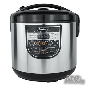 Мултикукър с 10 програми Rosberg RP51985E5, 780W, 5L, LED дисплей, Инокс