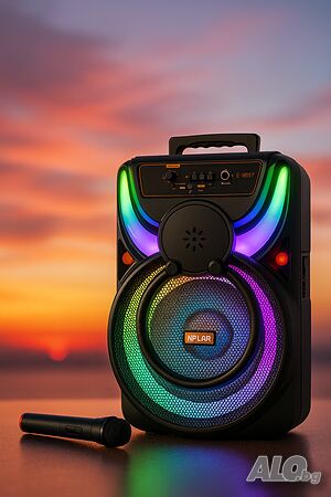 Преносима акумулаторна тонколона -8.5 инча Bluetooth караоке