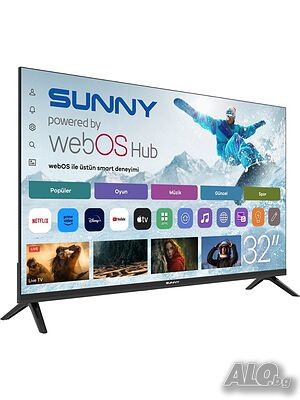 Телевизор Sunny - 32” LED Smart TV с WebOS, Wi-Fi и DVB - T2/C/S2