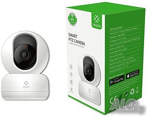 Смарт камера Woox R4040, PTZ, Вътрешна, HD, 360 градуса, Бяла