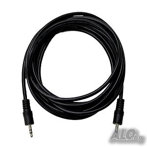 Кабел MBX AUX 3.5 мм жак към 3.5 мм жак, 3 м, черен