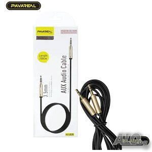 Кабел Pavareal AUX 3.5 мм жак към 3.5 мм жак, 2 м, черен - AD-19