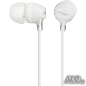 Слушалки Sony MDR-EX15LP, черен - MDREX15LPW.AE