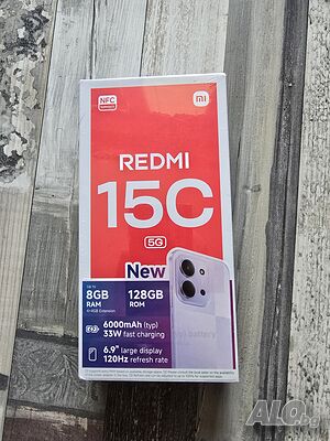 Xiaomi Redmi 15C 128GB 5G Midnight Black-Чисто Нов-Неразопакован!