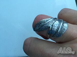 Красив сребърен пръстен, тегло 3.44г, проба 925.