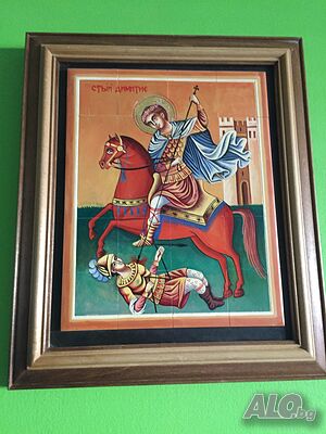 Икона ”Свети Димитър” - художник Светлозар Жеков, Керамика
