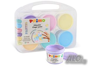 НОВИ! Бои за русуване с пръсти Primo Pastel 6x100гр Италия