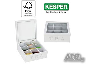 НОВИ! Kутия за чай Kesper 9 отделения