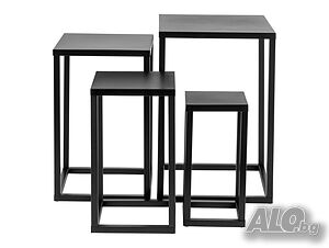 НОВИ! Комплект маси 4 броя 30x30x45см, 25x25x40см, 20x20x35см, 15x15x30см