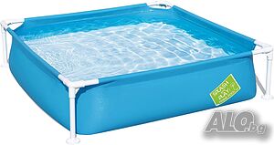 НОВИ! Детски басейн с метална рамка Bestway 122х122x30.5см