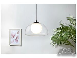 НОВИ! Висяща лампа за таван стъкло Mid-Century Modern Mushroom Floor