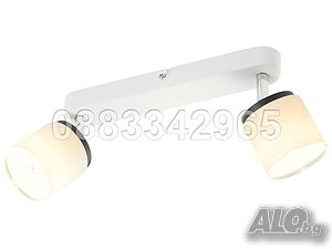 НОВИ! Спот бар с 2 въртящи спота LED крушки G9 бял мат
