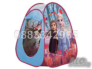 НОВИ! JOHN Палатка Disney Frozen II Замръзналото кралство две лица POP UP