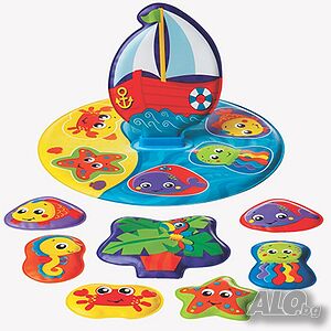 НОВИ! Playgro Пъзел за баня Платноходка 2в1