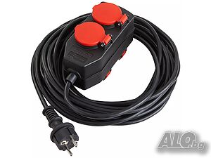 НОВИ! Разклонител 4 гнезда 10м IP44