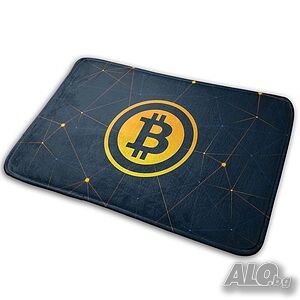 Постелка за баня Биткойн, килим, врата, баня, Bitcoin