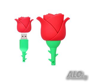 Флашка USB 32 гб Червена роза, флаш памет