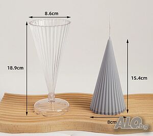 Голям молд за свещи конус, голяма свещ 3D конус
