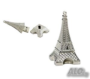 Метална флашка 32 гб. Айфелова кула USB Франция, Париж