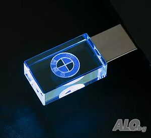 32 гб Светеща стъклена флашка USB BMW, БМВ
