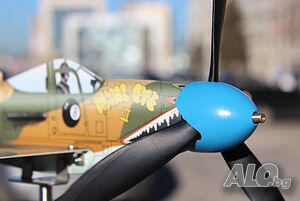 Ръчно изработен Инокс Ветропоказател - изтребител Bell P39 Airacobra USA
