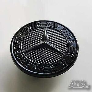 57 мм Mercedes Benz звезда емблема преден черен гланц за предния капак