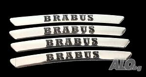 декорация за джанти Mercedes BRABUS сиви 4 броя метални стикери